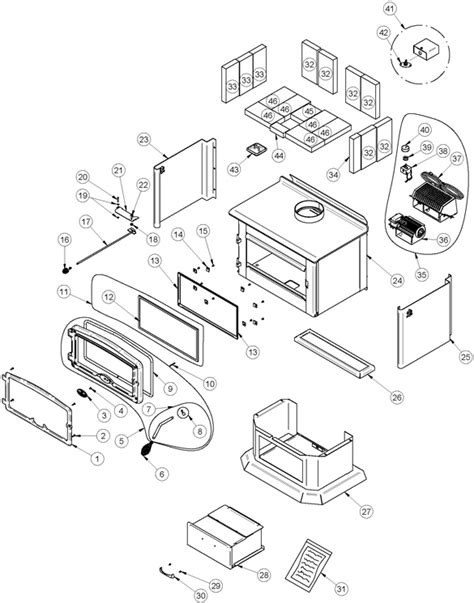 osburn gas stove parts